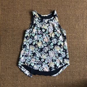Flower print sleeveless top